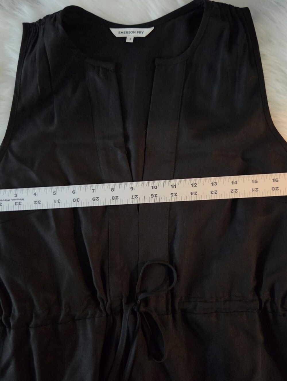 Emerson Fry black sleeveless tencel dress size 4 - Picture 5 of 10